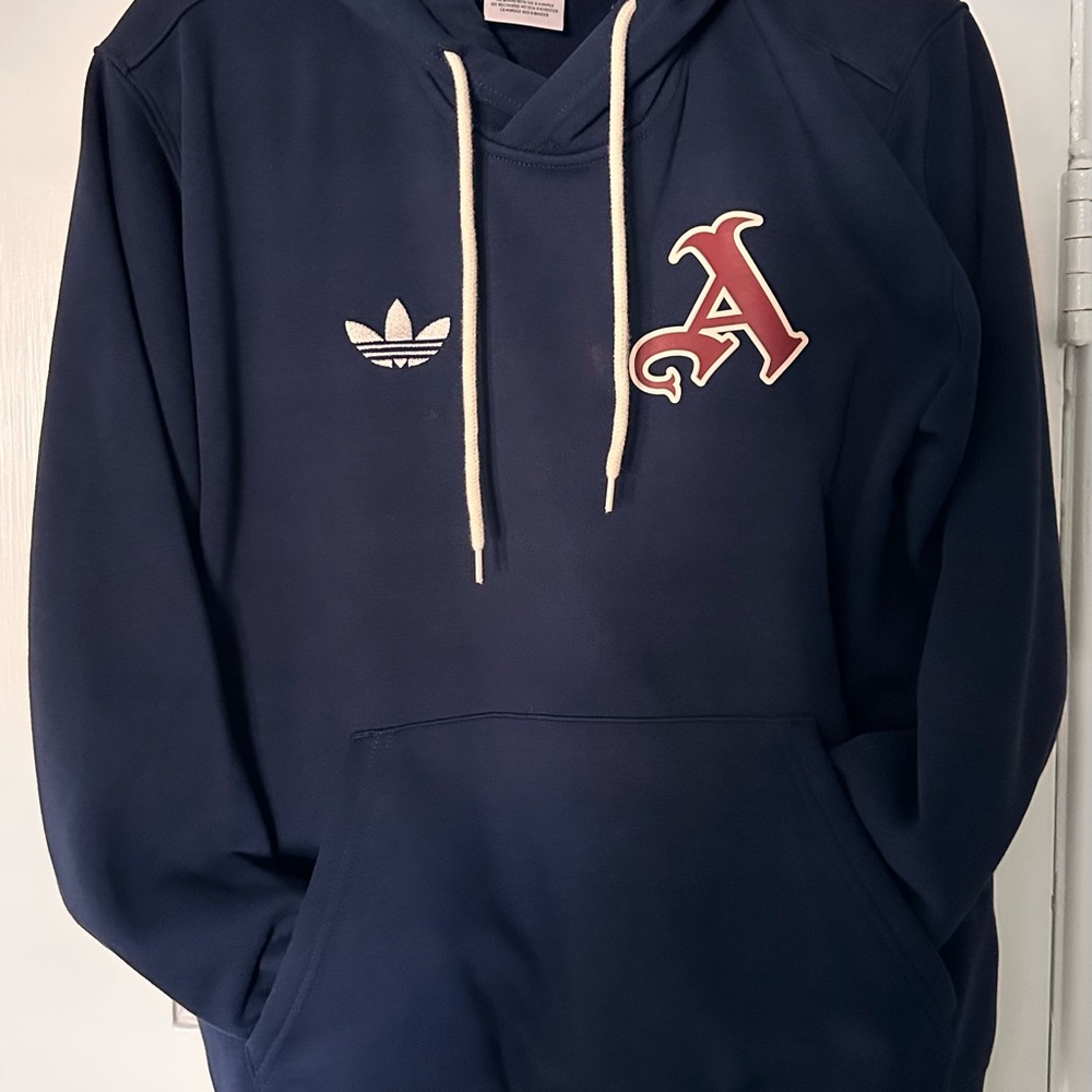 Adidas Arsenal 2024-25 Dark Blue Hoodie with White Accents